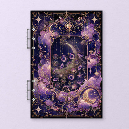 Crescent Moon (AG-125) A5 shaker binder notebook, front cover
