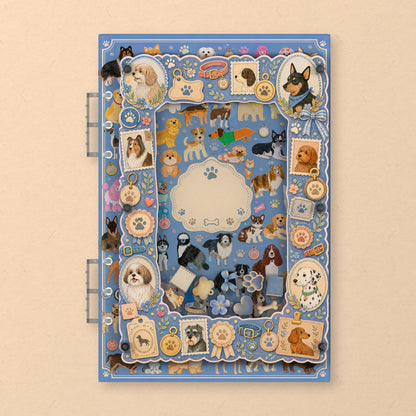 Dog Breed Chart (AG-114) A5 shaker binder notebook, front cover