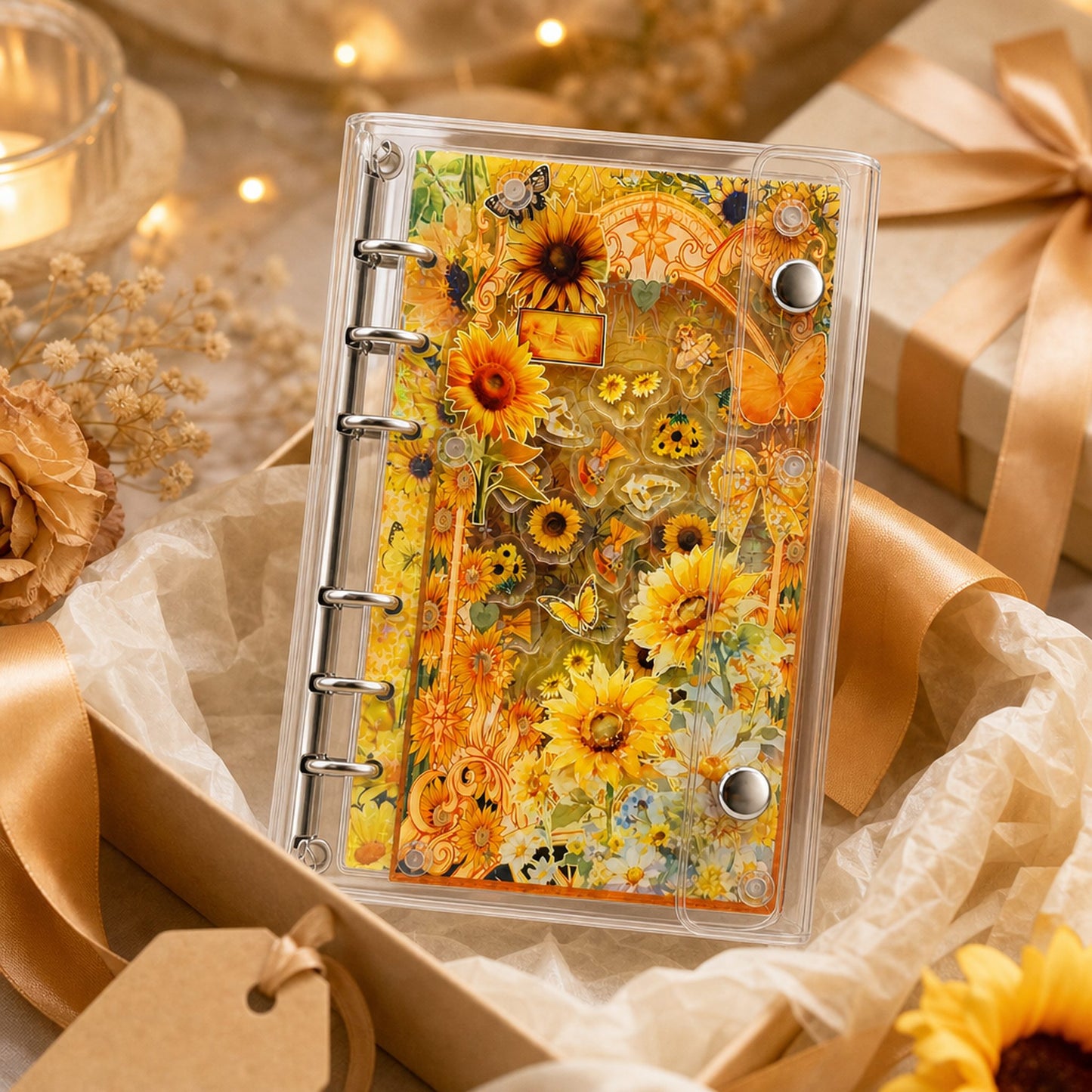 A6 Refillable Shaker Binder - Sunflower detail image