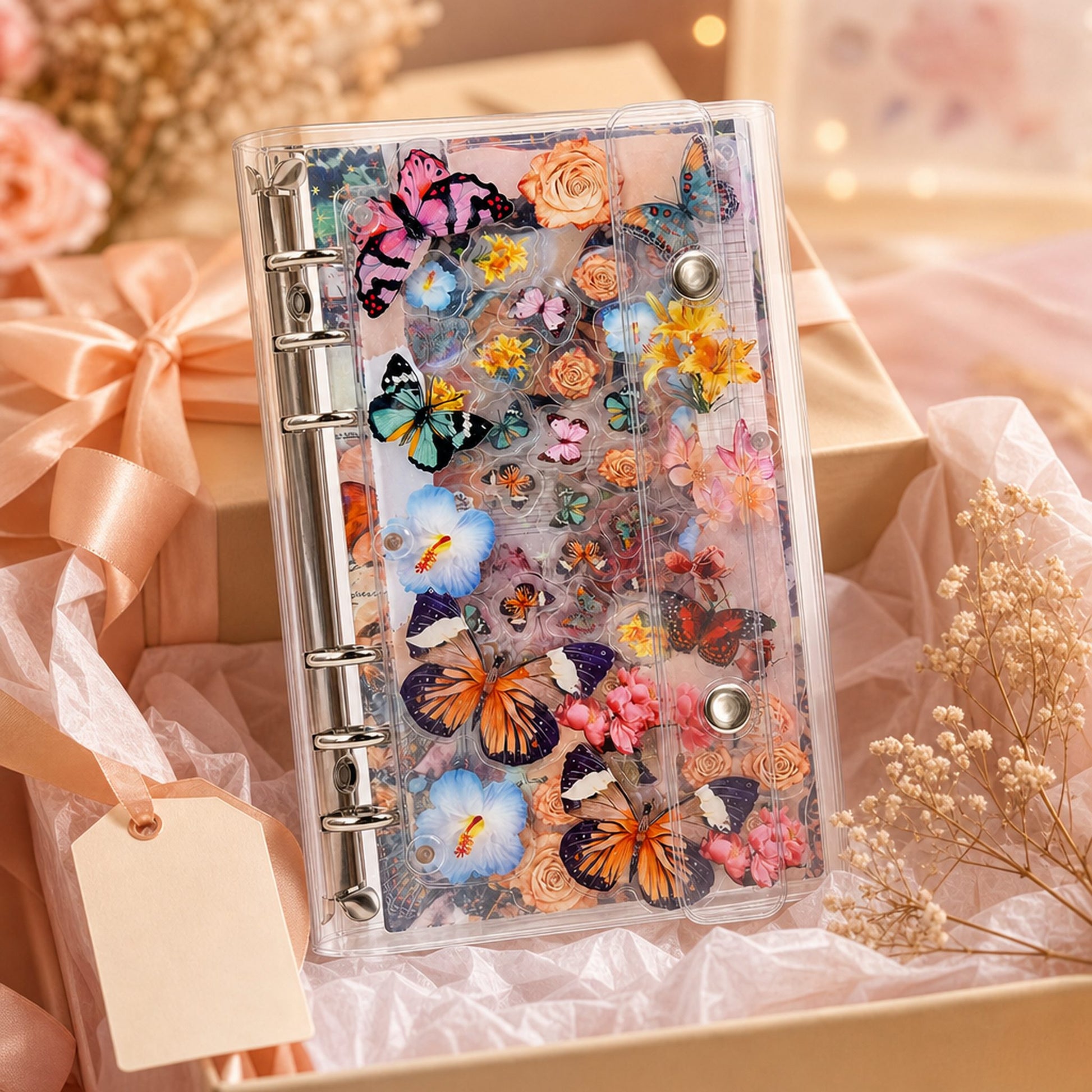 A6 Refillable Shaker Binder - Vintage Butterfly detail image