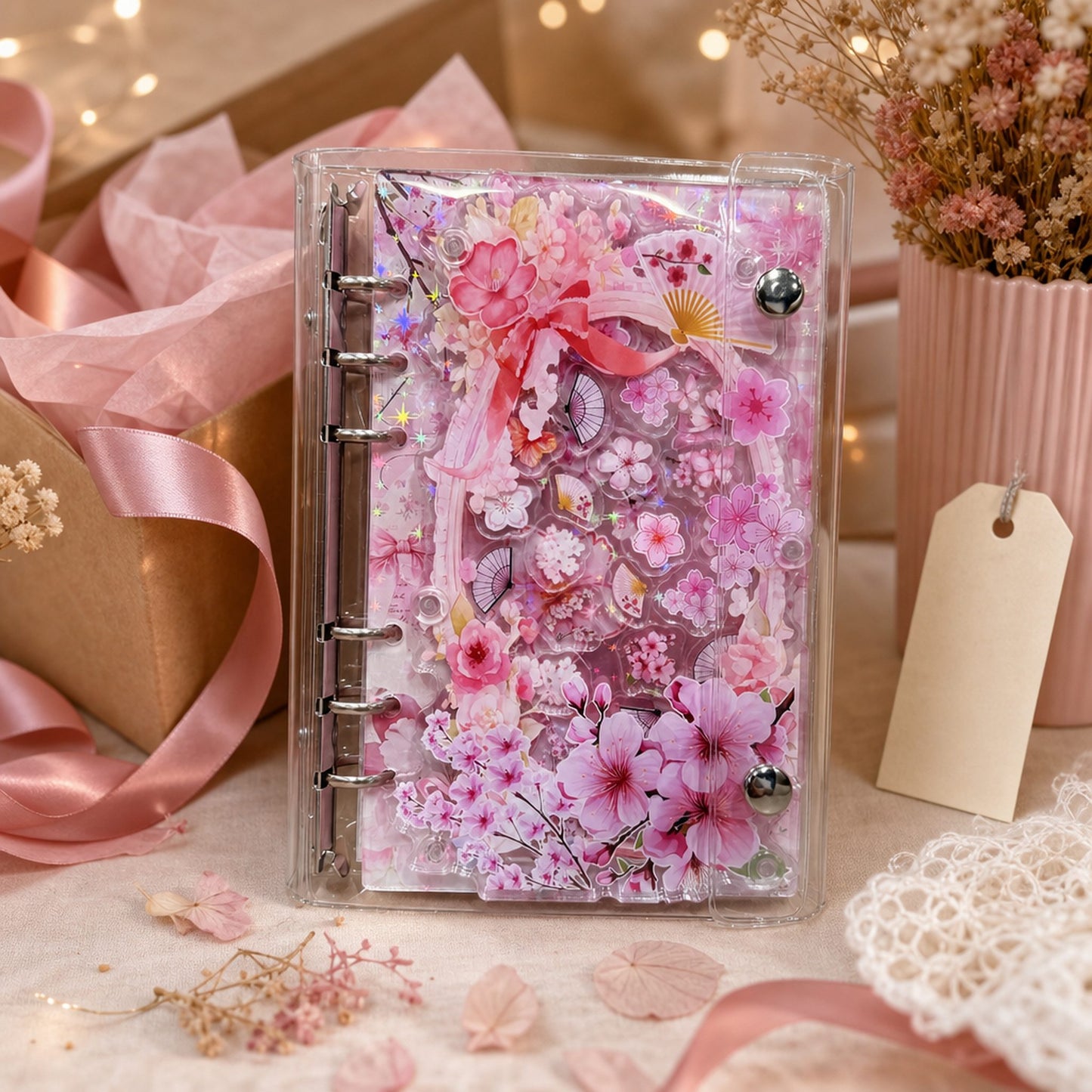 A6 Refillable Shaker Binder - Cherry Blossom detail image