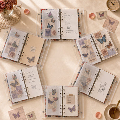 A6 Refillable Shaker Binder - Vintage Butterfly detail image