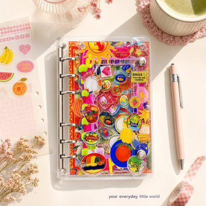 A6 Refillable Shaker Binder - Realistic Fruit Realistic Fruit