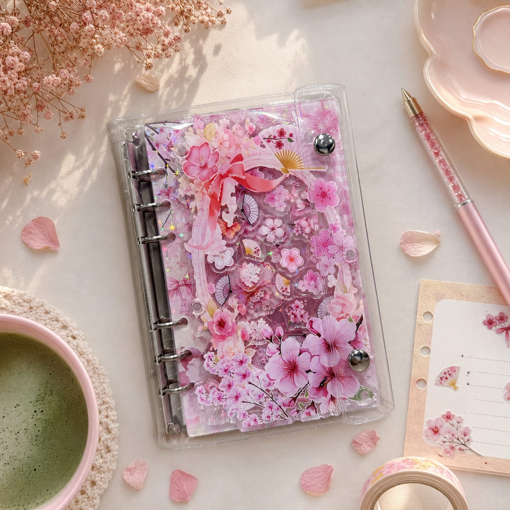 A6 Refillable Shaker Binder - Cherry Blossom detail image