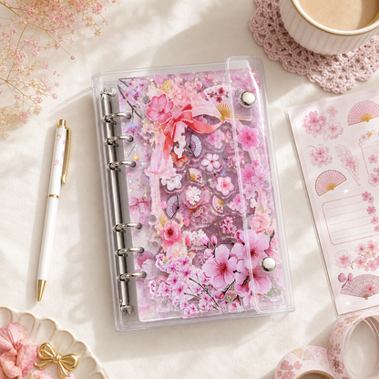 Acrylic Shaker Notebook - Cherry Blossom detail image