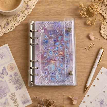 Acrylic Shaker Notebook - White Butterfly detail image