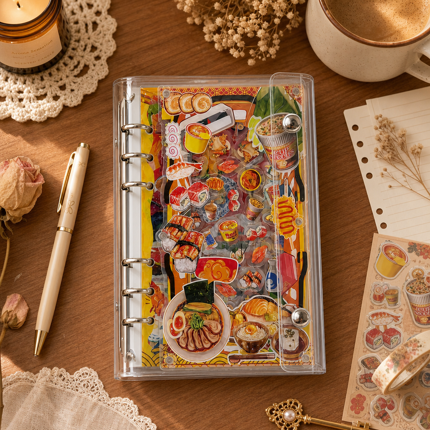 Acrylic Shaker Notebook - Japanese Food detail image