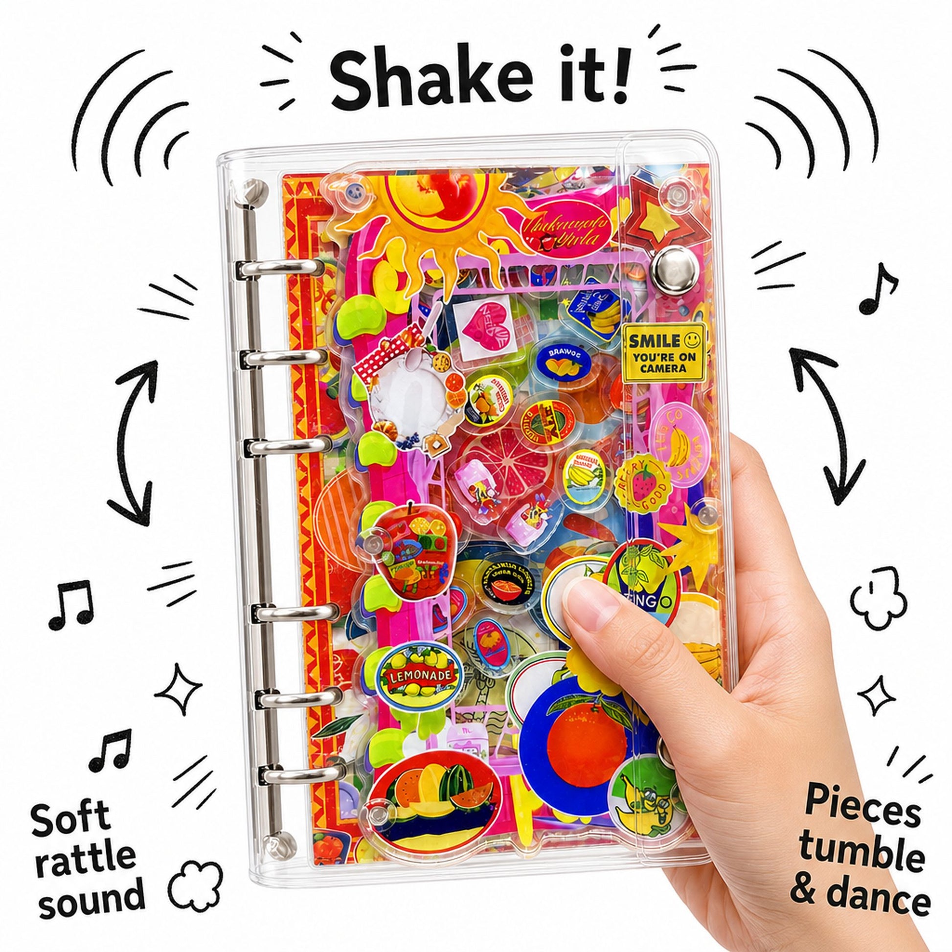 A6 Refillable Shaker Binder - Realistic Fruit detail image