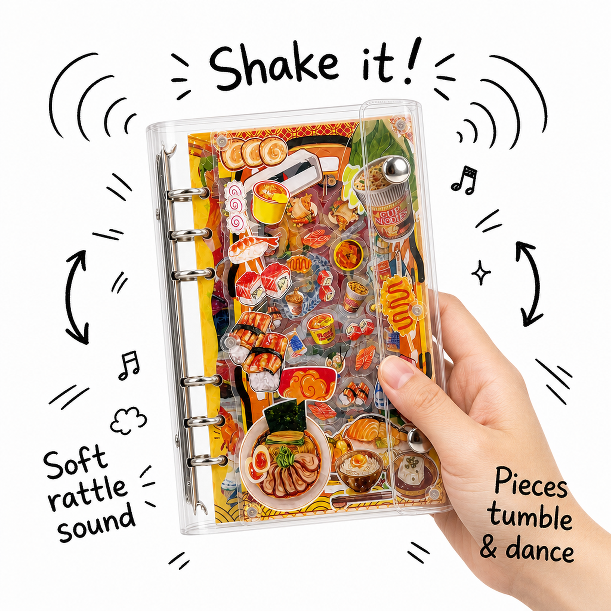 Acrylic Shaker Notebook - Japanese Food detail image