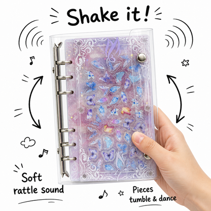 Acrylic Shaker Notebook - White Butterfly detail image