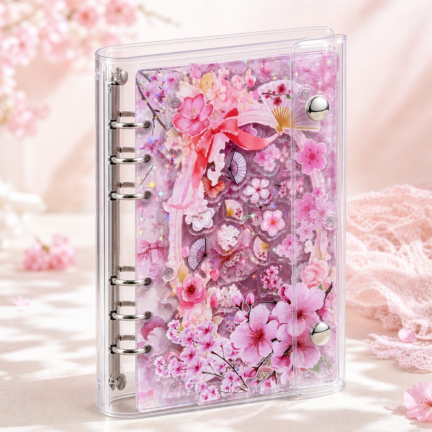 A6 Refillable Shaker Binder - Cherry Blossom detail image
