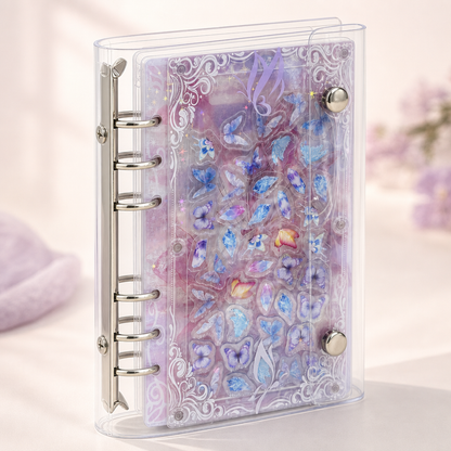 Acrylic Shaker Notebook - White Butterfly detail image