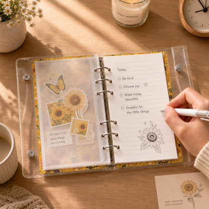 A6 Refillable Shaker Binder - Sunflower detail image