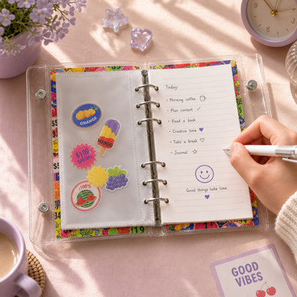 A6 Refillable Shaker Binder - Realistic Fruit detail image