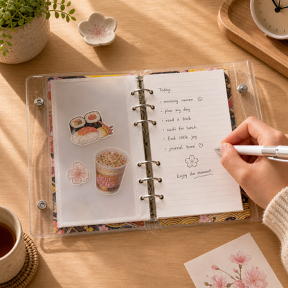 Acrylic Shaker Notebook - Japanese Food detail image