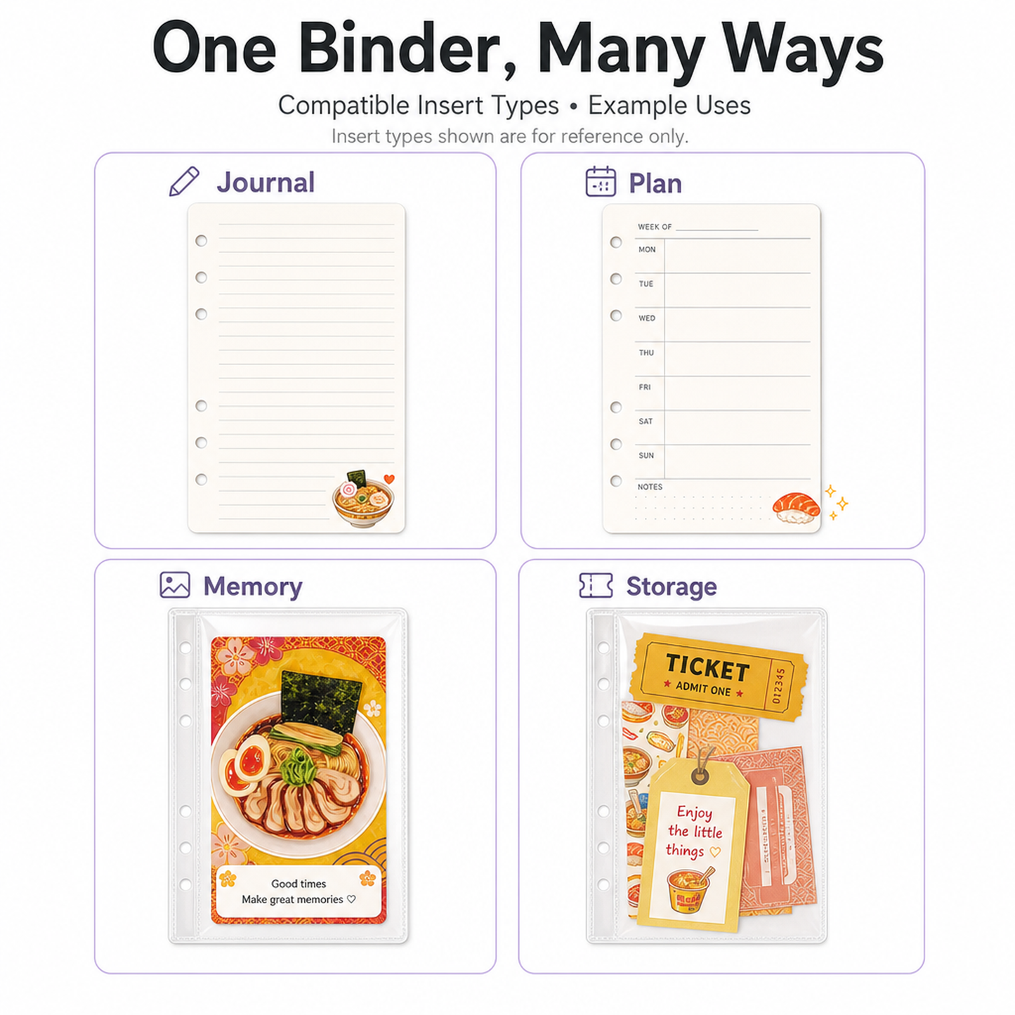 Acrylic Shaker Notebook - Japanese Food detail image