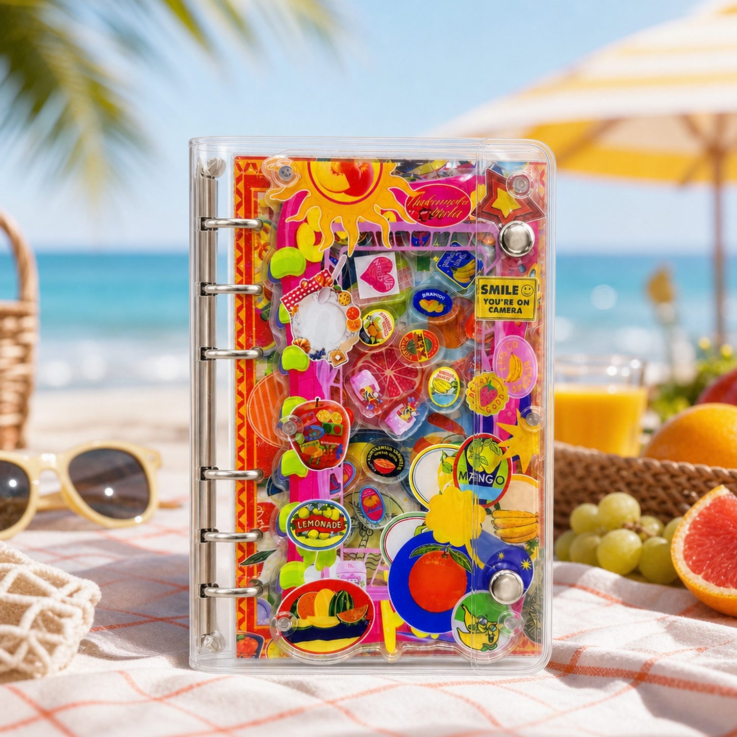 A6 Refillable Shaker Binder - Realistic Fruit detail image