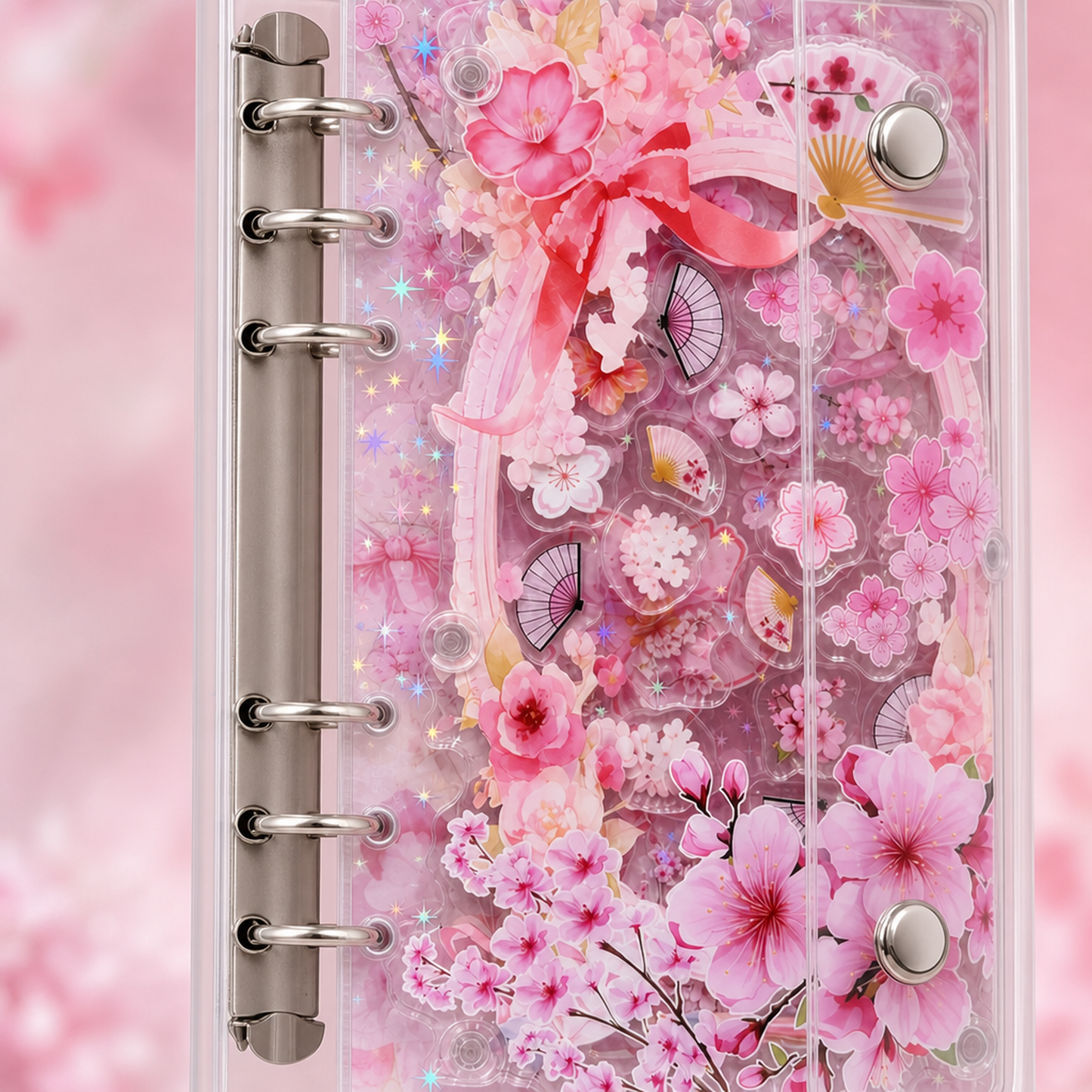 Acrylic Shaker Notebook - Cherry Blossom detail image