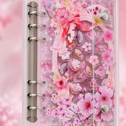 Acrylic Shaker Notebook - Cherry Blossom detail image