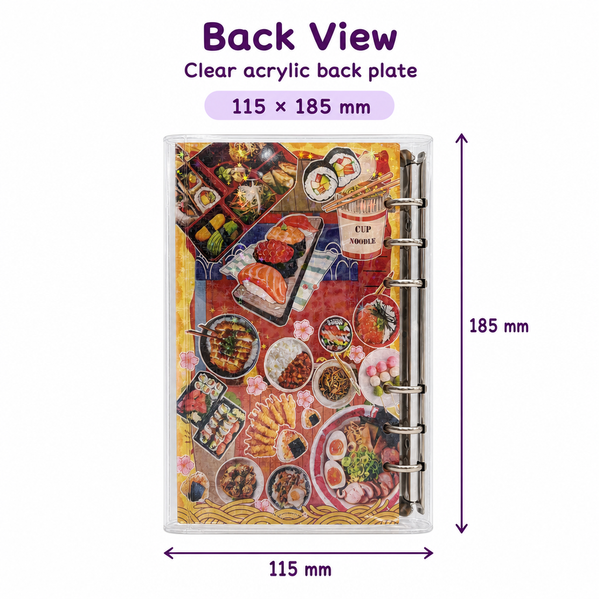 Acrylic Shaker Notebook - Japanese Food detail image