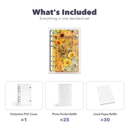 A6 Refillable Shaker Binder - Sunflower detail image