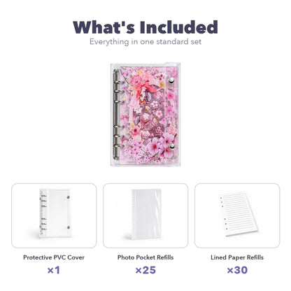 A6 Refillable Shaker Binder - Cherry Blossom detail image