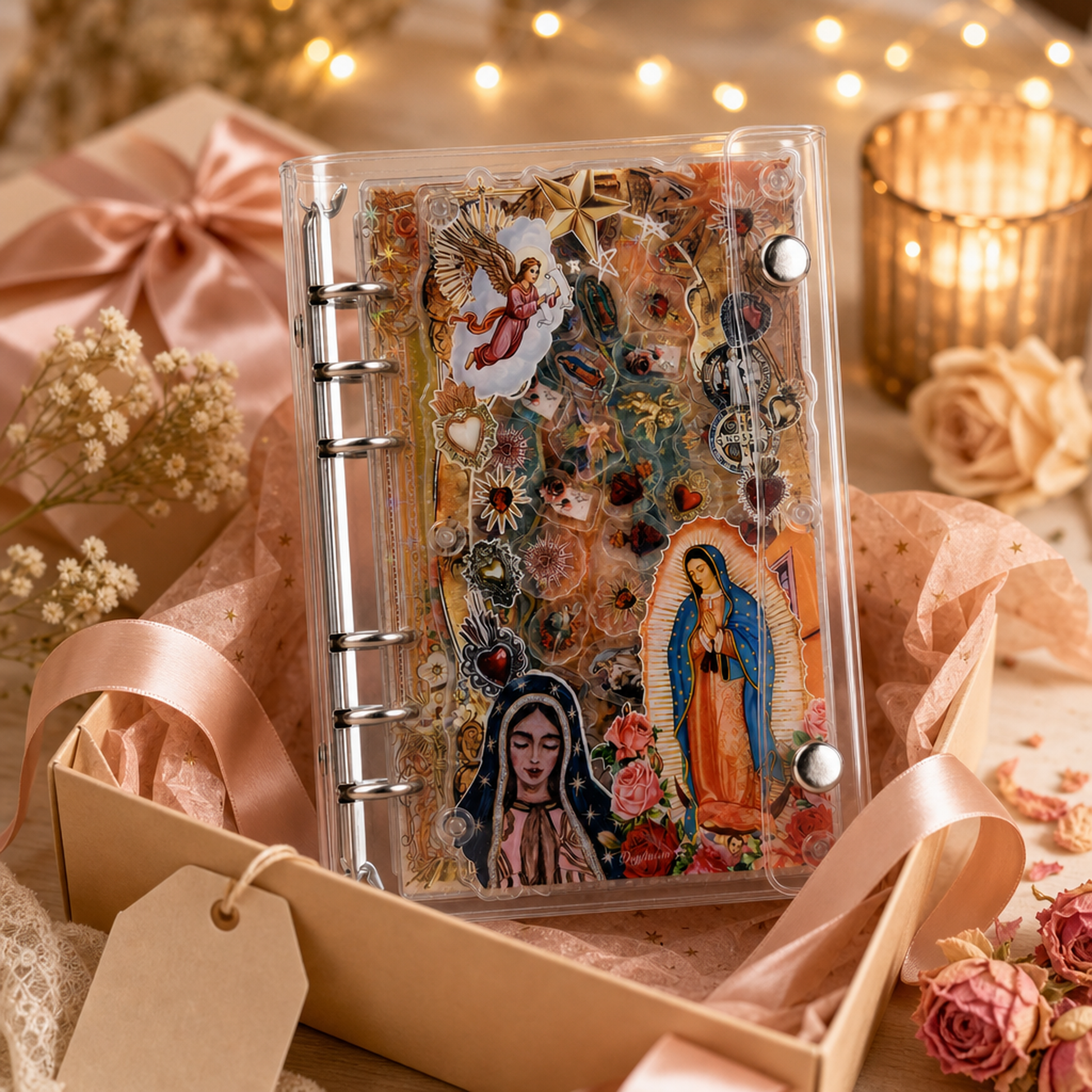 Acrylic Shaker Notebook - Virgen de Guadalupe detail image