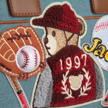 Bear Baseball League original handmade bag