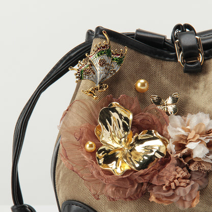 ゴールデンアンバーオリジナルハンドメイドバッグ