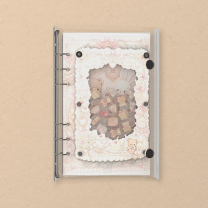Teddy Bear & Bunny shaker notebook: the charms tumble when you shake it