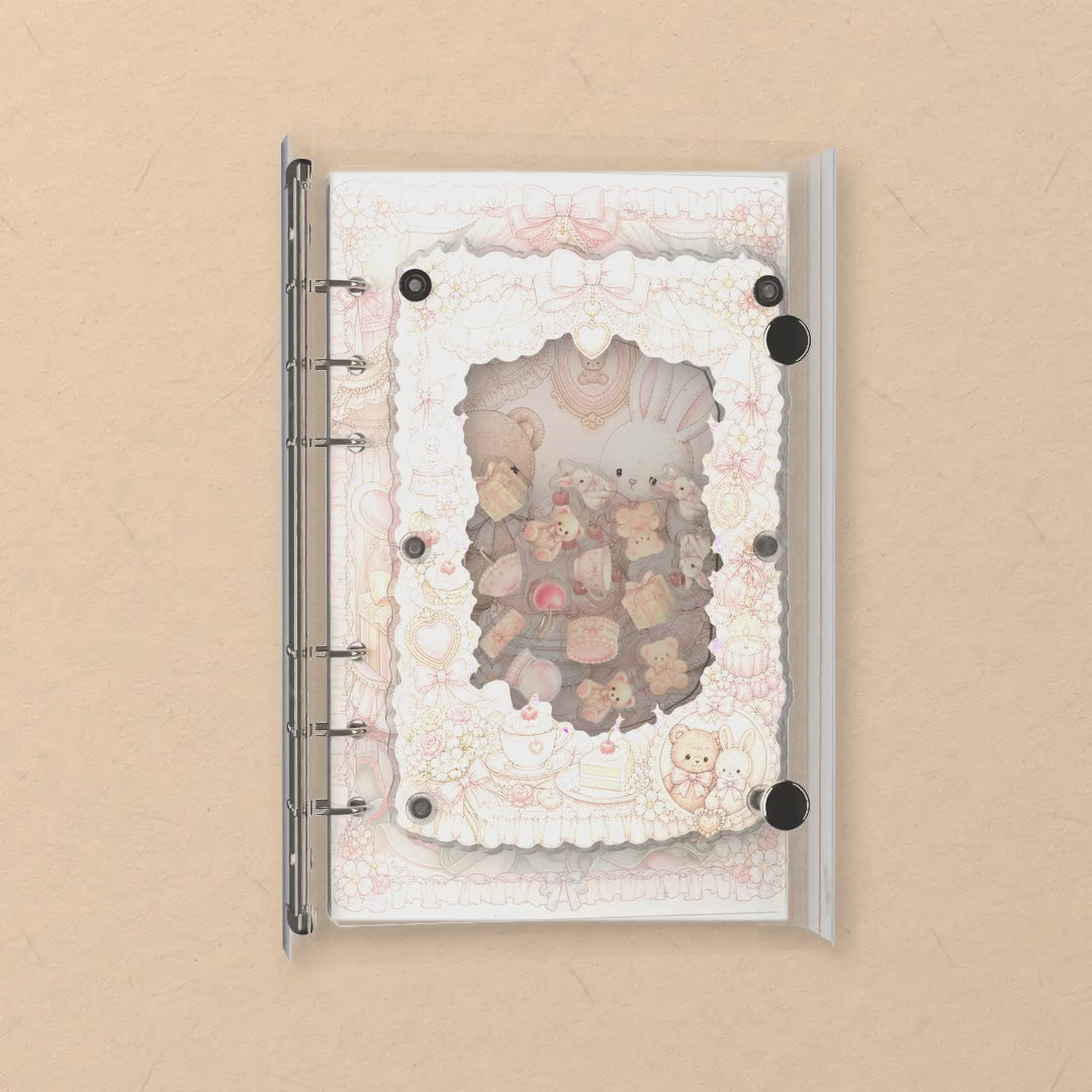 Teddy Bear & Bunny shaker notebook: the charms tumble when you shake it