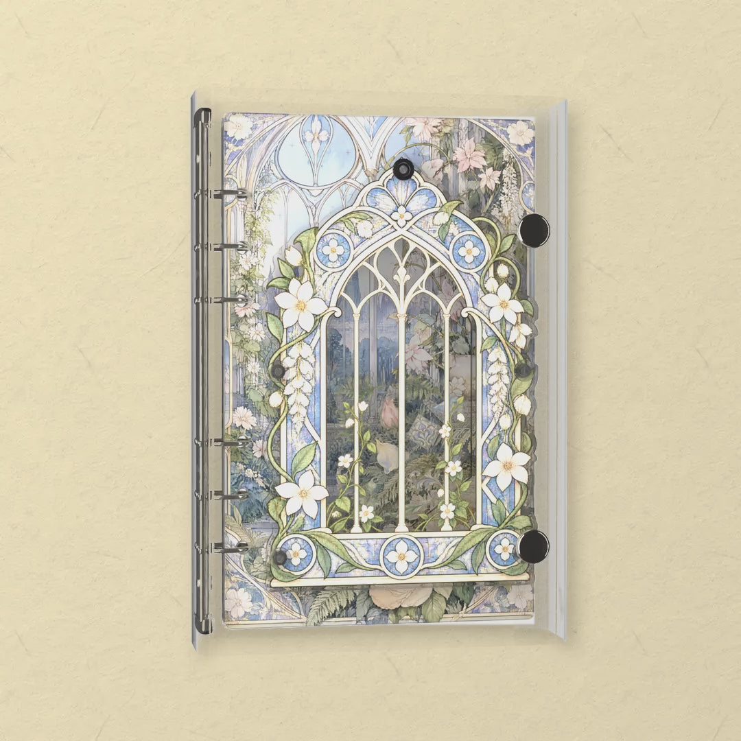 Gothic Garden Window shaker notebook: the charms tumble when you shake it