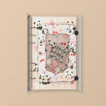 Panda Cupcakes shaker notebook: the charms tumble when you shake it