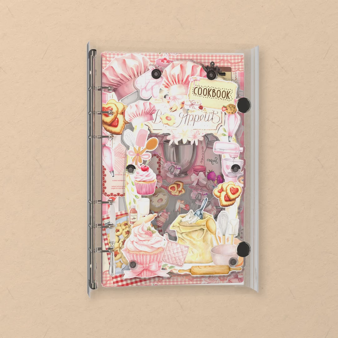 Baking Handbook shaker notebook: the charms tumble when you shake it