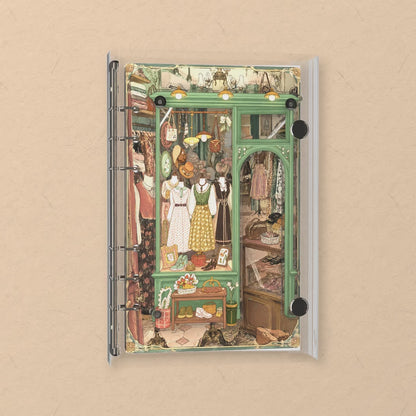 Vintage Boutique shaker notebook: the charms tumble when you shake it