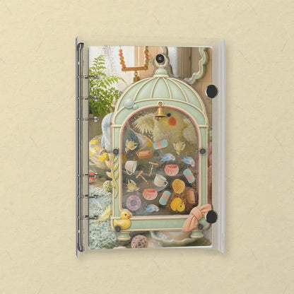Birdcage Pals shaker notebook: the charms tumble when you shake it