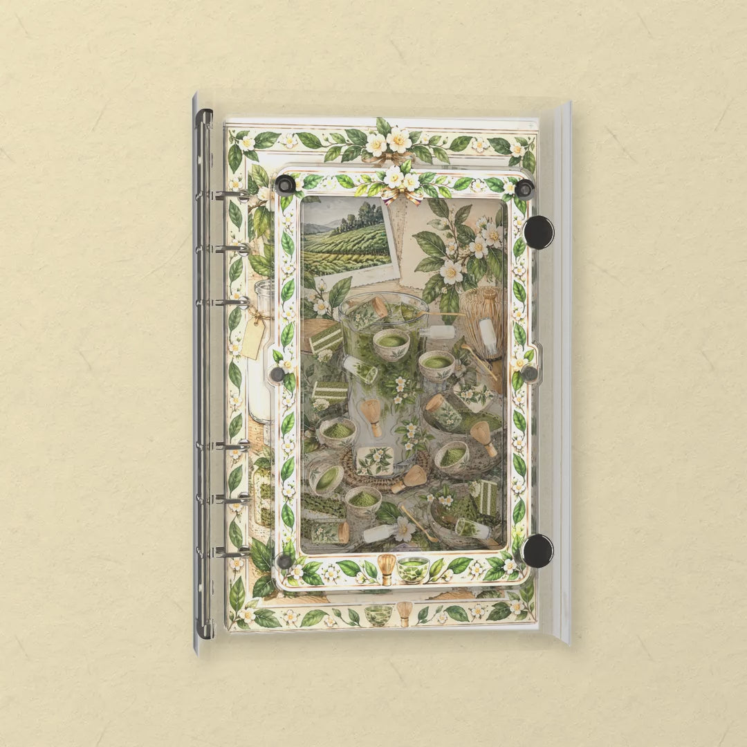 Matcha Latte Bar shaker notebook: the charms tumble when you shake it