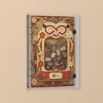 Lucky Charm Knot shaker notebook: the charms tumble when you shake it