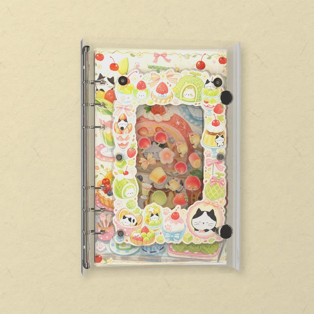 Fruit Cat Party shaker notebook: the charms tumble when you shake it
