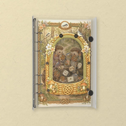 Hedgehog Tea Basket shaker notebook: the charms tumble when you shake it