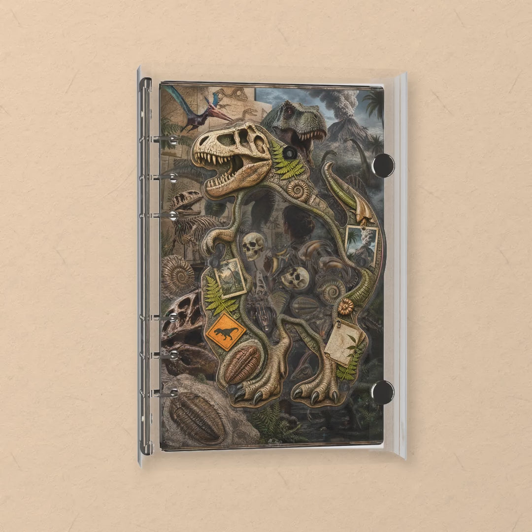Dinosaur Fossils shaker notebook: the charms tumble when you shake it