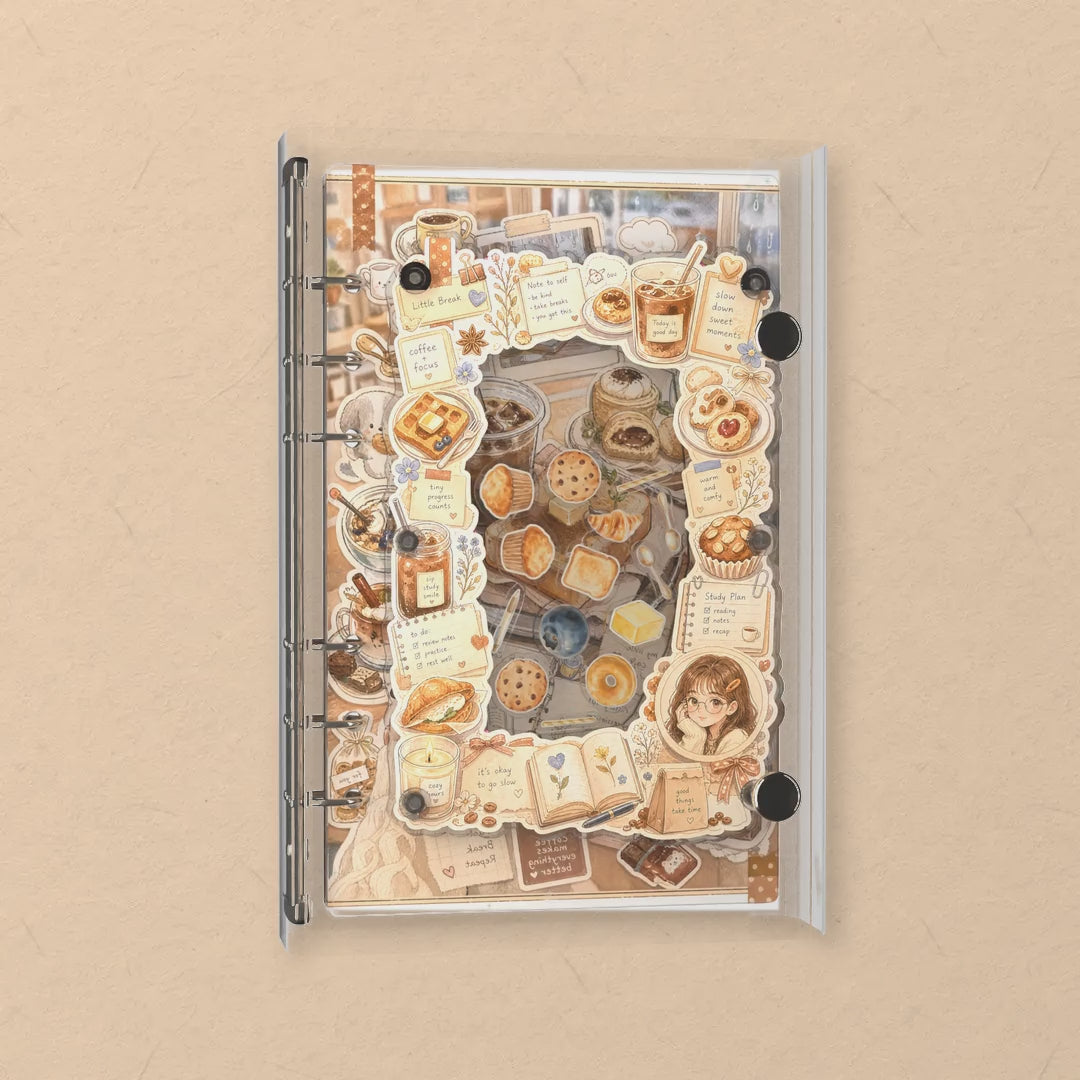 Cafe Treats shaker notebook: the charms tumble when you shake it
