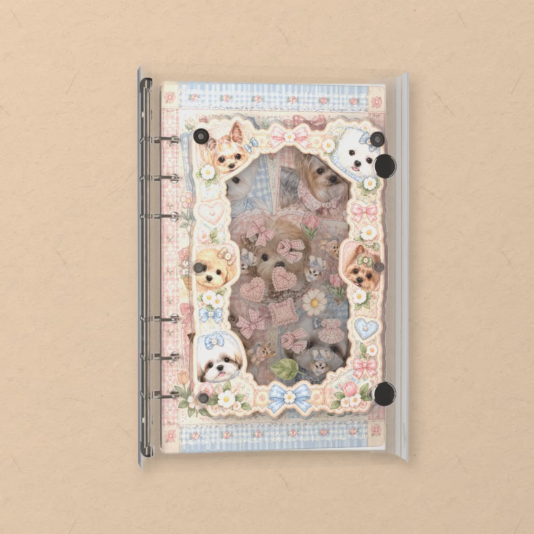 Gingham Puppies shaker notebook: the charms tumble when you shake it