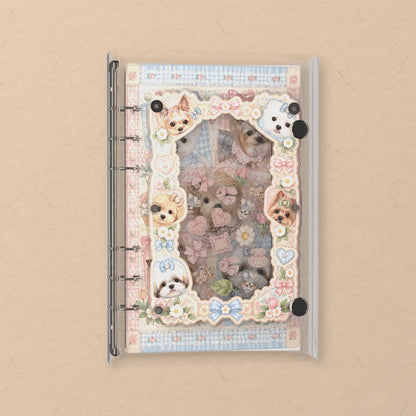 Gingham Puppies shaker notebook: the charms tumble when you shake it