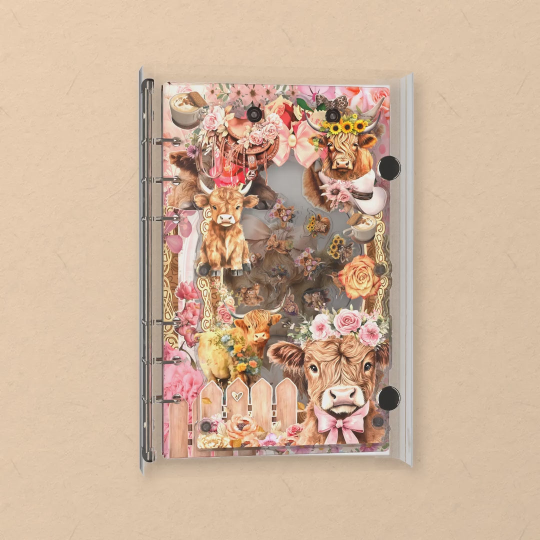 HG418 shaker notebook: the charms tumble when you shake it