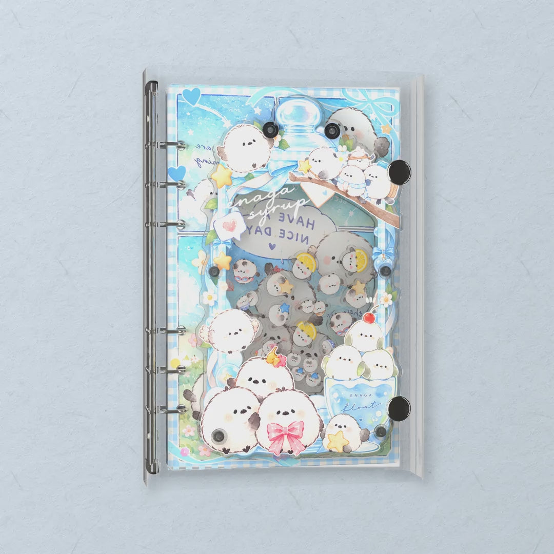 Shima Enaga Birds shaker notebook: the charms tumble when you shake it