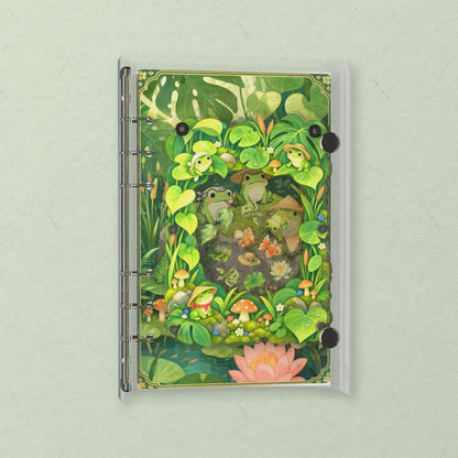 Pond Frogs shaker notebook: the charms tumble when you shake it