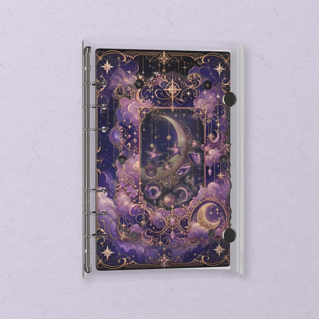 Crescent Moon shaker notebook: the charms tumble when you shake it