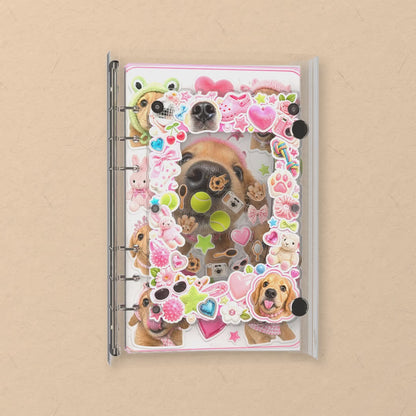 Playful Puppy shaker notebook: the charms tumble when you shake it