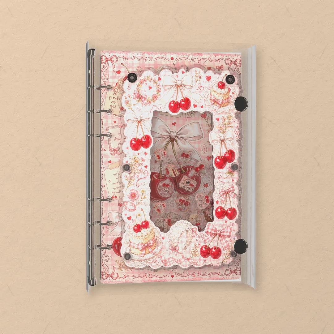 Ribbon Cherries shaker notebook: the charms tumble when you shake it